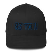 Load image into Gallery viewer, 93 TM 11 Fitted Hat ( Black Letters & Blue Outline )
