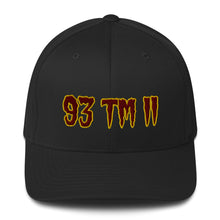 Load image into Gallery viewer, 93 TM 11 Fitted Hat ( Maroon Letters & Gold Outline )