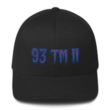 Load image into Gallery viewer, 93 TM 11 Fitted Hat ( Purple Letters & Blue Outline )