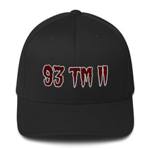 Load image into Gallery viewer, 93 TM 11 Fitted Hat ( Maroon Letters & White Outline )