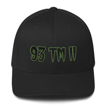 Load image into Gallery viewer, 93 TM 11 Fitted Hat ( Black Letters & Green Outline )