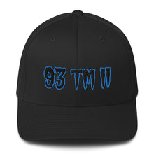 Load image into Gallery viewer, 93 TM 11 Fitted Hat ( Black Letters & Powder Blue Outline )