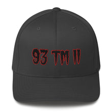 Load image into Gallery viewer, 93 TM 11 Fitted Hat ( Black Letters & Red Outline )