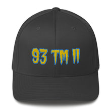 Load image into Gallery viewer, 93 TM 11 Fitted Hat ( Gold Letters & Powder Blue Outline )
