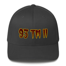 Load image into Gallery viewer, 93 TM 11 Fitted Hat ( Maroon Letters & Gold Outline )