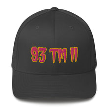 Load image into Gallery viewer, 93 TM 11 Fitted Hat ( Pink Letters & Gold Outline )