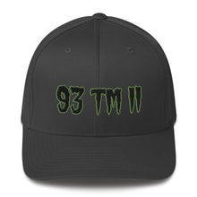 Load image into Gallery viewer, 93 TM 11 Fitted Hat ( Black Letters & Green Outline )