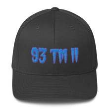 Load image into Gallery viewer, 93 TM 11 Fitted Hat ( Powder Blue Letters & Purple Outline )