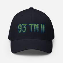 Load image into Gallery viewer, 93 TM 11 Fitted Hat ( Green Letters & Blue Outline )