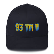 Load image into Gallery viewer, 93 TM 11 Fitted Hat ( Gold Letters & Powder Blue Outline )