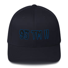 Load image into Gallery viewer, 93 TM 11 Fitted Hat ( Black Letters & Blue Outline )