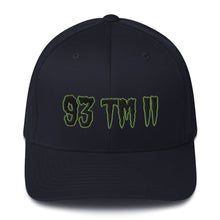 Load image into Gallery viewer, 93 TM 11 Fitted Hat ( Black Letters & Green Outline )