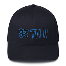 Load image into Gallery viewer, 93 TM 11 Fitted Hat ( Black Letters & Powder Blue Outline )