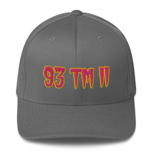 Load image into Gallery viewer, 93 TM 11 Fitted Hat ( Pink Letters & Gold Outline )