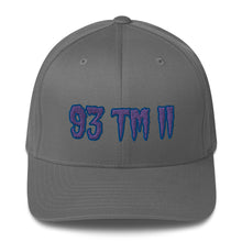 Load image into Gallery viewer, 93 TM 11 Fitted Hat ( Purple Letters & Blue Outline )