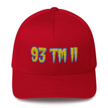 Load image into Gallery viewer, 93 TM 11 Fitted Hat ( Gold Letters & Powder Blue Outline )
