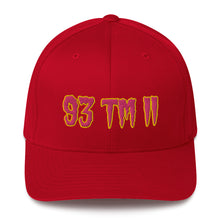 Load image into Gallery viewer, 93 TM 11 Fitted Hat ( Pink Letters & Gold Outline )