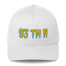 Load image into Gallery viewer, 93 TM 11 Fitted Hat ( Gold Letters & Powder Blue Outline )