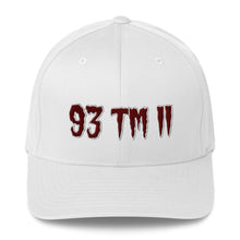 Load image into Gallery viewer, 93 TM 11 Fitted Hat ( Maroon Letters & White Outline )