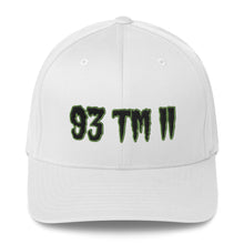 Load image into Gallery viewer, 93 TM 11 Fitted Hat ( Black Letters & Green Outline )
