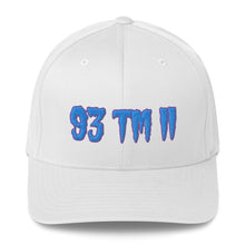 Load image into Gallery viewer, 93 TM 11 Fitted Hat ( Powder Blue Letters & Purple Outline )