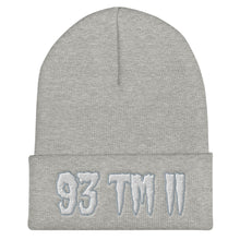 Load image into Gallery viewer, 93 TM 11 Beanie ( White Letters & Grey Outline )