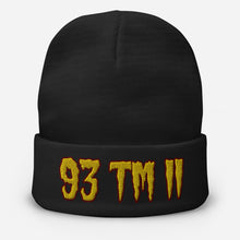 Load image into Gallery viewer, 93 TM 11 Beanie ( Gold Letters & Burgundy Outline )