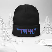 Load image into Gallery viewer, TM4L Beanie ON SALE ( Purple Letters &Powder Blue Outline )