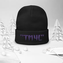 Load image into Gallery viewer, TM4L Beanie ON SALE ( Purple Letters & Black Outline )
