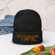 Load image into Gallery viewer, TM4L Beanie ON SALE ( Maroon Letters & Gold Outline )