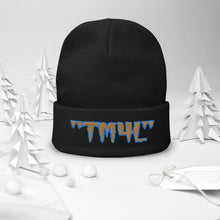 Load image into Gallery viewer, TM4L Beanie ON SALE ( Old Gold Letters & Powder Blue Outline )