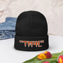 Load image into Gallery viewer, TM4L Beanie ON SALE ( Orange Letters & White Outline )