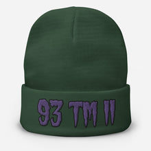 Load image into Gallery viewer, 93 TM 11 Beanie ( Purple Letters & Black Outline )