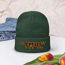 Load image into Gallery viewer, TM4L Beanie ON SALE ( Maroon Letters & Gold Outline )