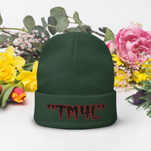 Load image into Gallery viewer, TM4L Beanie ON SALE ( Black Letters & Red Outline )