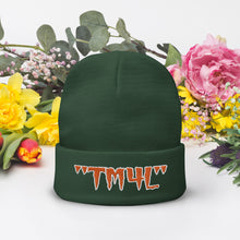 Load image into Gallery viewer, TM4L Beanie ON SALE ( Orange Letters & White Outline )