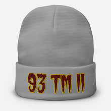 Load image into Gallery viewer, 93 TM 11 Beanie ( Burgundy Letters & Gold Outline )