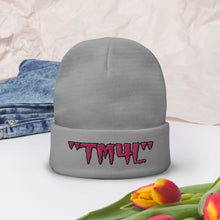 Load image into Gallery viewer, TM4L Beanie ON SALE ( Flamingo Pink Letters & Black Outline )