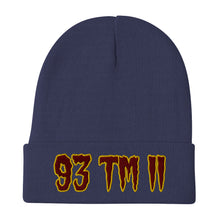 Load image into Gallery viewer, 93 TM 11 Beanie ( Burgundy Letters & Gold Outline )
