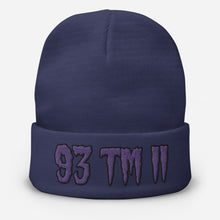 Load image into Gallery viewer, 93 TM 11 Beanie ( Purple Letters & Black Outline )