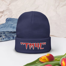 Load image into Gallery viewer, TM4L Beanie ON SALE ( Red Letters & White Outline )