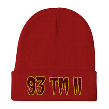 Load image into Gallery viewer, 93 TM 11 Beanie ( Burgundy Letters & Gold Outline )