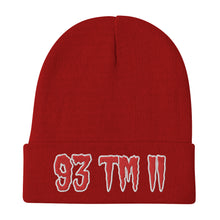 Load image into Gallery viewer, 93 TM 11 Beanie ( Red Letters & White Outline )