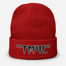 Load image into Gallery viewer, TM4L Beanie ( Black Letters & White Outline )