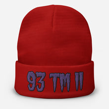 Load image into Gallery viewer, 93 TM 11 Beanie ( Purple Letters & Black Outline )