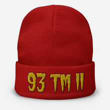 Load image into Gallery viewer, 93 TM 11 Beanie ( Gold Letters & Burgundy Outline )