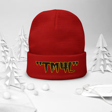 Load image into Gallery viewer, TM4L Beanie ON SALE ( Black Letters & Gold Outline )