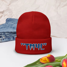 Load image into Gallery viewer, TM4L Beanie ON SALE ( Royal Blue Letters & White Outline )