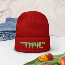 Load image into Gallery viewer, TM4L Beanie ON SALE ( Gold Letters & Powder Blue Outline )