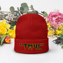 Load image into Gallery viewer, TM4L Beanie ON SALE ( Black Letters & Gold Outline )